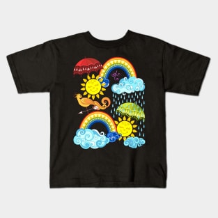 Fairytale Weather Forecast Print Kids T-Shirt